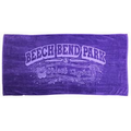 Purple 34"x70" Terry Velour Beach Towel/ 19 Lb per Doz.